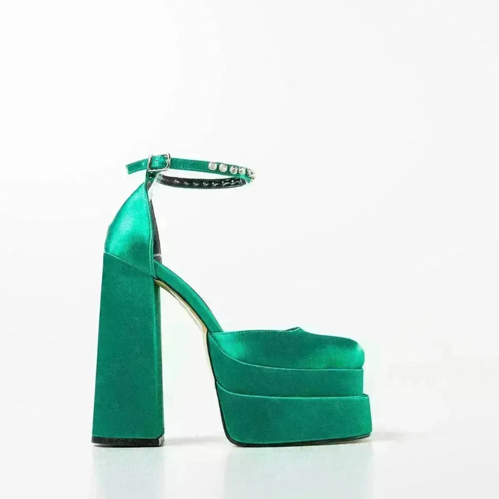 New Fashion 14cm Rhinestone Platform High Heels for Women model - EX-STOCK CANADA