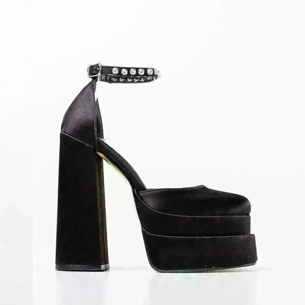 New Fashion 14cm Rhinestone Platform High Heels for Women model - EX-STOCK CANADA