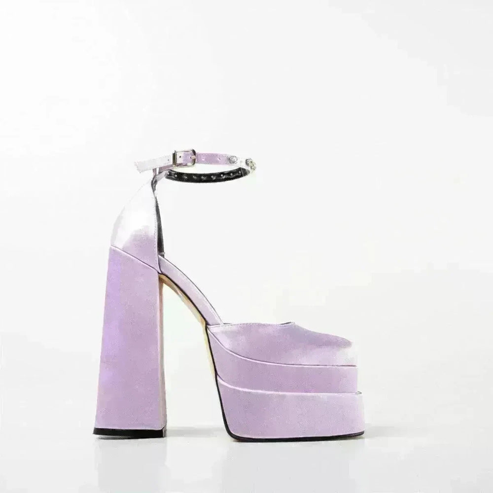 New Fashion 14cm Rhinestone Platform High Heels for Women model - EX-STOCK CANADA