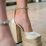 New Fashion 14cm Rhinestone Platform High Heels for Women model - EX-STOCK CANADA