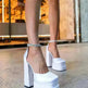 New Fashion 14cm Rhinestone Platform High Heels for Women model - EX-STOCK CANADA