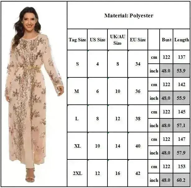 New High Density Sequin Embroidery Arab Robe - EX-STOCK CANADA