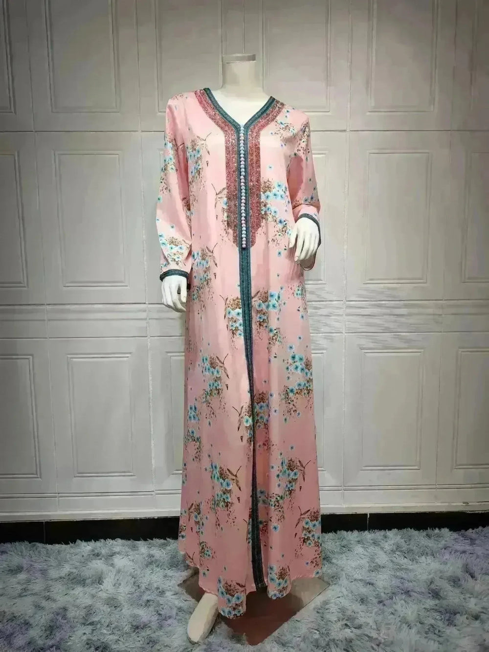 New Hot Diamond Arab Print Dress - EX-STOCK CANADA