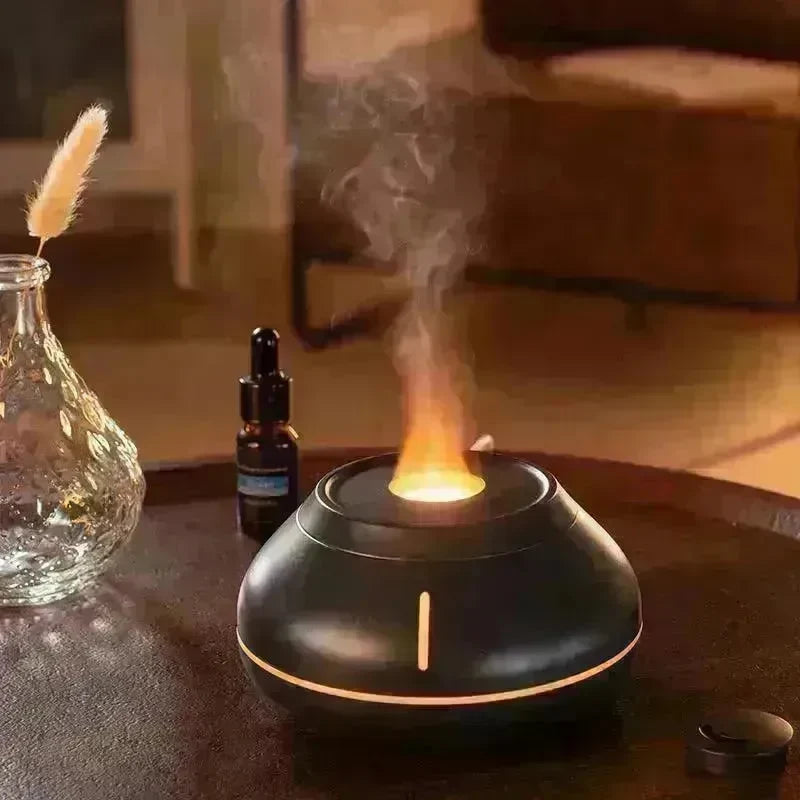 New Humidifier Colorful Simulation Flame Aroma Diffuser Desktop Creativity Humidifier For Home Room - EX-STOCK CANADA