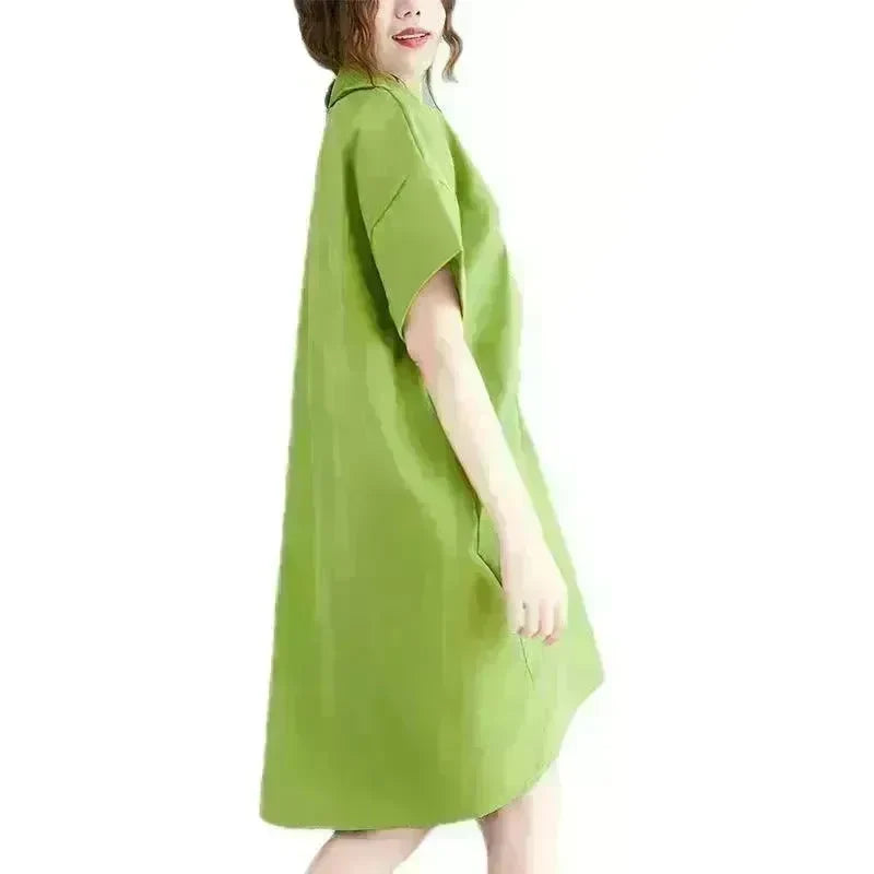 New Irregular Loose And Thin Literary Shirt Dress Women - EX-STOCK CANADA