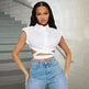 New Lace-up Trendy Shirt Top For Women - EX-STOCK CANADA