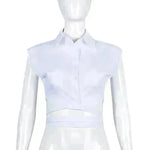 New Lace-up Trendy Shirt Top For Women - EX-STOCK CANADA