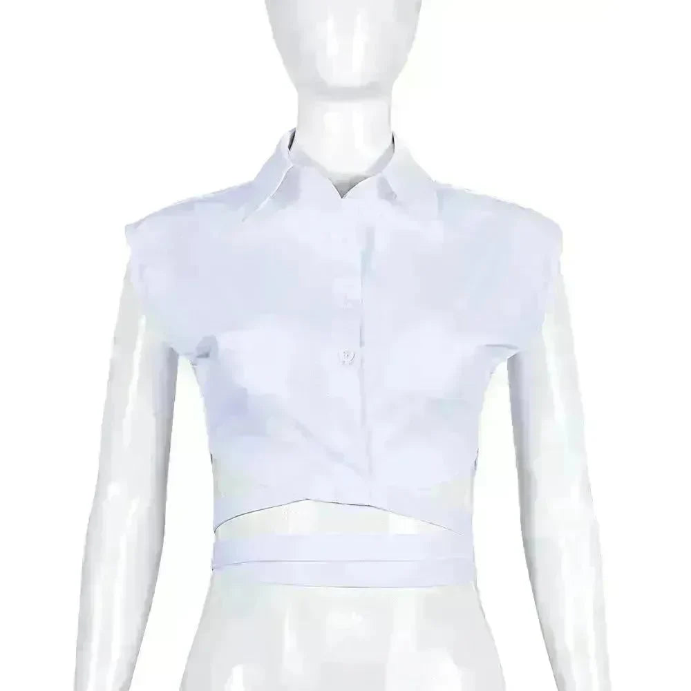 New Lace-up Trendy Shirt Top For Women - EX-STOCK CANADA