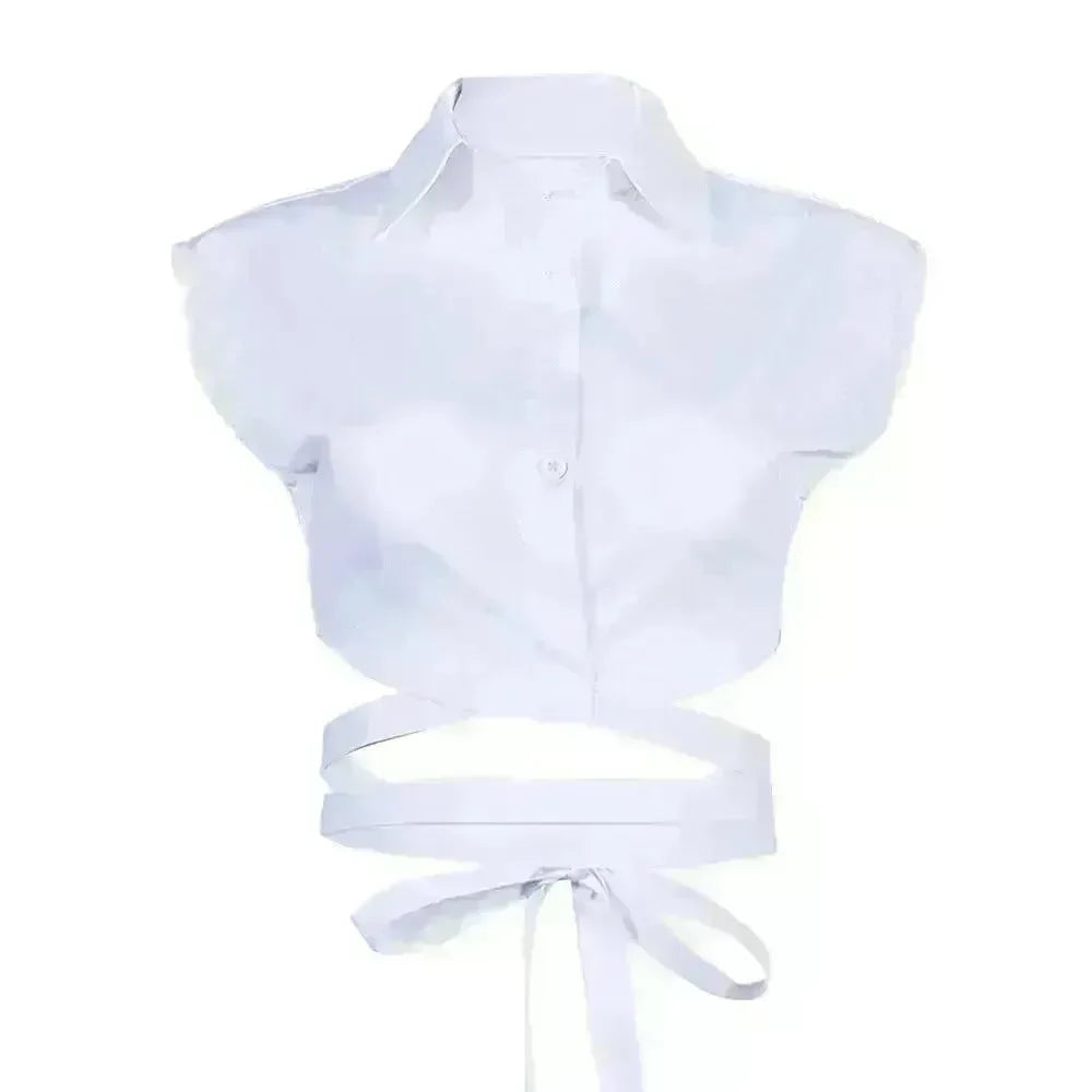 New Lace-up Trendy Shirt Top For Women - EX-STOCK CANADA