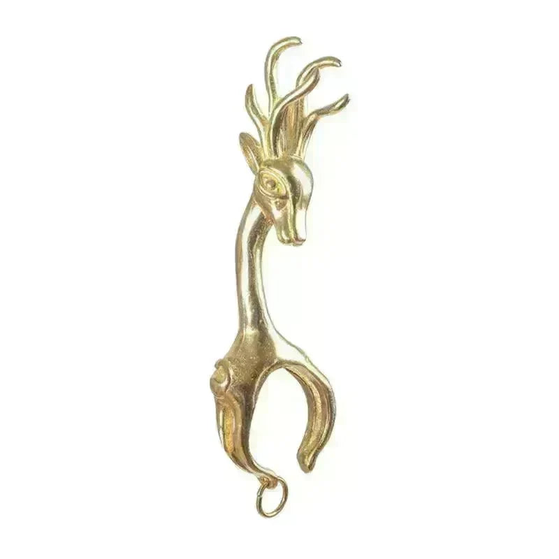 New Lucky Deer Anti-finger Smoked Yellow Release Finger Copper Ring - EX-STOCK CANADA