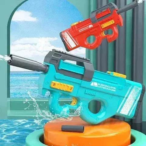 P90 جديدة للمياه الكهربائية بندقية عالية التقنية أطفال ألعاب في الهواء الطلق شاطئ بركة شاطئية كبيرة سعة الصيف مهزلة مسدس المياه للبالغين