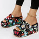 New Round Toe Wedge Embroidered Classic Embroidery Slippers For Women - EX-STOCK Canada