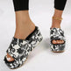 New Round Toe Wedge Embroidered Classic Embroidery Slippers For Women - EX-STOCK Canada