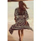New Sunscreen Printed Long Sleeve Cardigan Bohemian Beach Dress - EX-STOCK CANADA