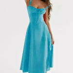 New Women's Floral Print Dress With Straps - EX-STOCK CANADA