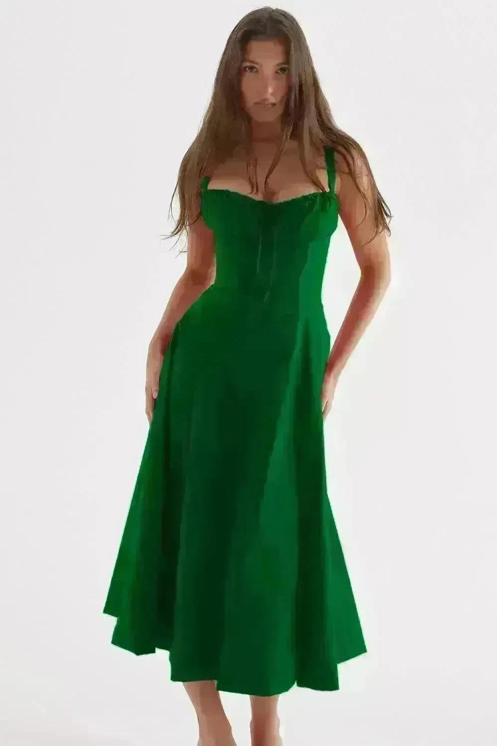New Women's Floral Print Dress With Straps - EX-STOCK CANADA