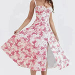 New Women's Floral Print Dress With Straps - EX-STOCK CANADA