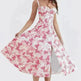 New Women's Floral Print Dress With Straps - EX-STOCK CANADA