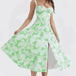 New Women's Floral Print Dress With Straps - EX-STOCK CANADA