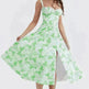 New Women's Floral Print Dress With Straps - EX-STOCK CANADA