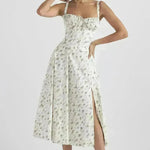 New Women's Floral Print Dress With Straps - EX-STOCK CANADA