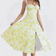 New Women's Floral Print Dress With Straps - EX-STOCK CANADA