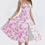 New Women's Floral Print Dress With Straps - EX-STOCK CANADA