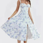 New Women's Floral Print Dress With Straps - EX-STOCK CANADA