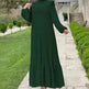 New Women's Net Color High Collar Pullover Fashion Loose Middle East Dresses - EX-STOCK Canada