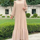 New Women's Net Color High Collar Pullover Fashion Loose Middle East Dresses - EX-STOCK Canada