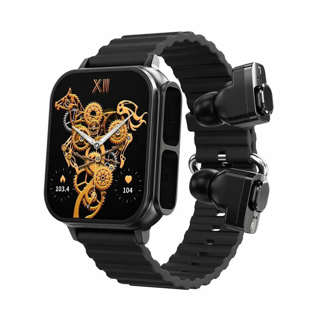 NFC Earphone Smart Watch Two-in-one Sitting Heart Rate Health Monitoring Multi-Language Support Smart Watch - EX-STOCK Canada