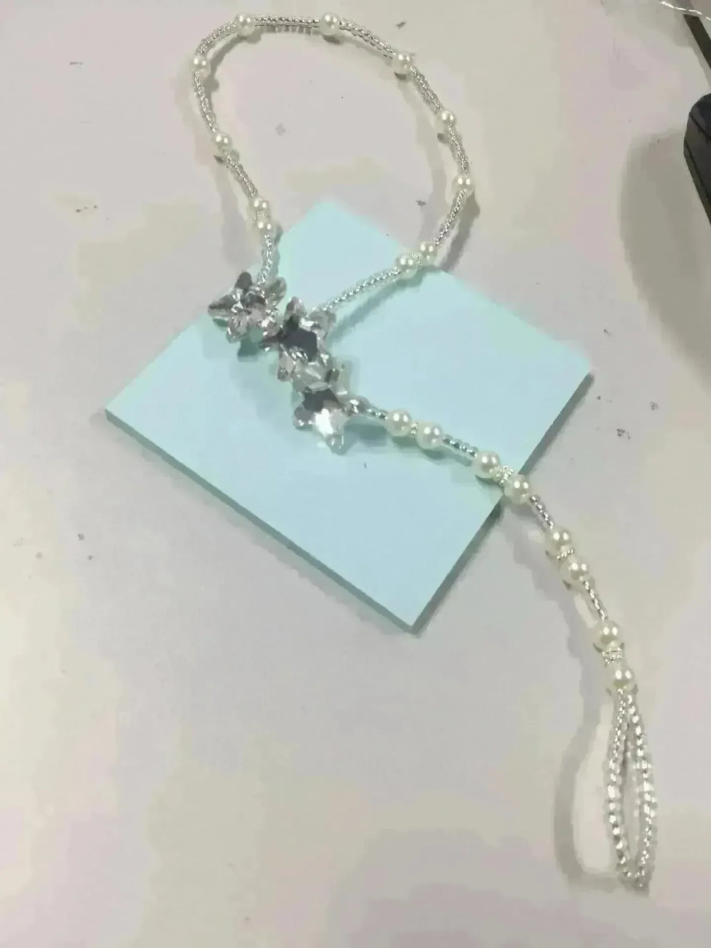 Ocean Style Pearl Elastic Anklet - EX-STOCK CANADA