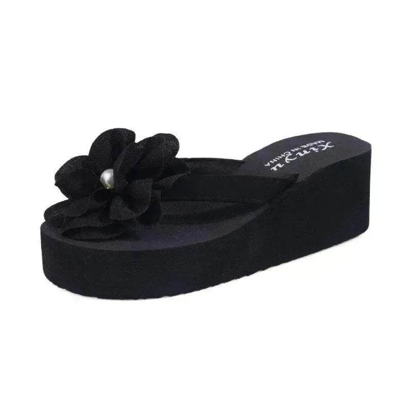 Outer Wear Flat Beach Shoes Flower Sandals - EX-STOCK Canada