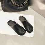 Outer Wear Split Toe Sheepskin Closed Toe Half Leathers Slippers for Women - EX-STOCK Canada