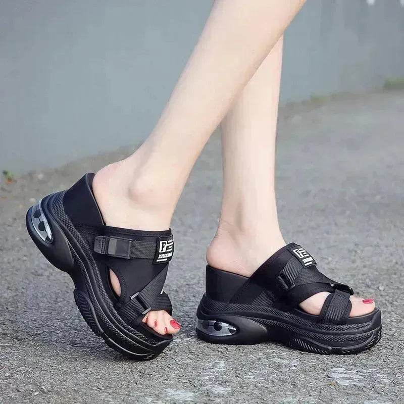 Outer Wear Thick-soled Comfortable Indoor White Non-slip Beach All-match Casual Red Slippers - EX-STOCK Canada