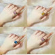Overturn Stone Inlay Powder Rhinestone Ring - EX-STOCK CANADA