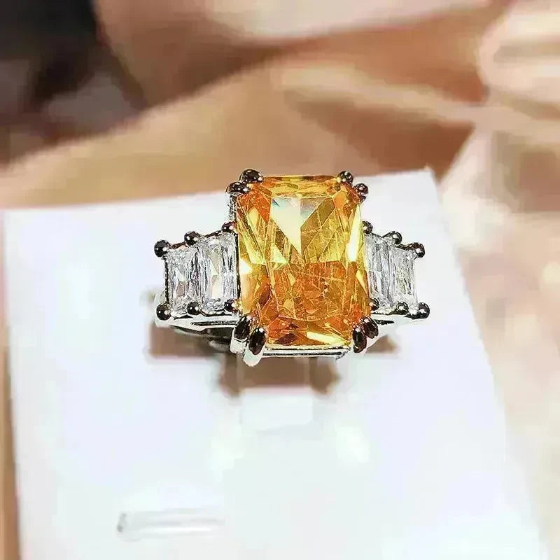 Overturn Stone Inlay Powder Rhinestone Ring - EX-STOCK CANADA