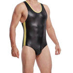 Patent leather one-piece gym suit - EX-STOCK Canada
