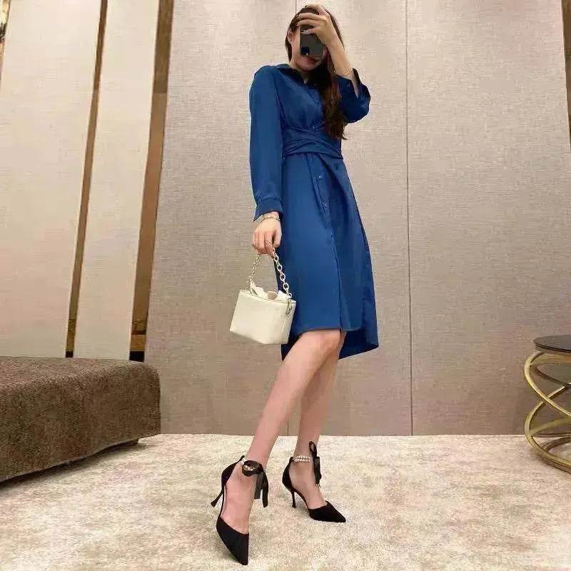 Pearl Ankle Strap High Heels Trendy Pointed Toe Stiletto Shoes - EX-STOCK Canada