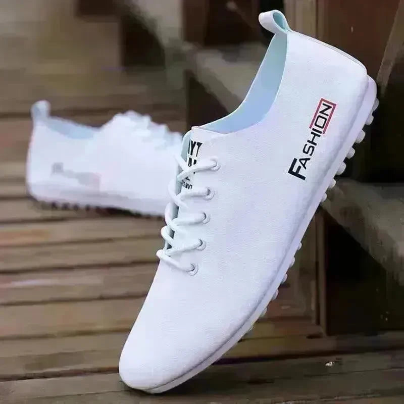 Peas Shoes, New White Shoes, Trendy Leather Shoes, British Style Casual Shoes - EX-STOCK CANADA