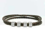 Personalized Beads Stainless steel engraved woven Hand Rope bracelet - EX-STOCK CANADA