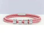 Personalized Beads Stainless steel engraved woven Hand Rope bracelet - EX-STOCK CANADA