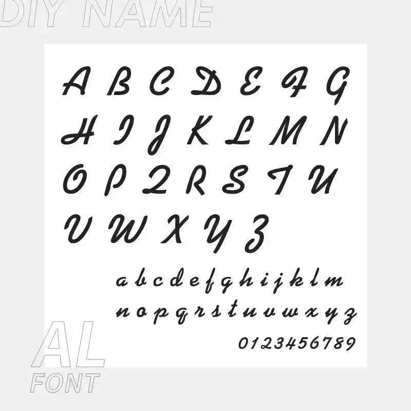 Personalized Custom 316L Stainless Steel Jewelry, English Alphabet Name Anklet - EX-STOCK Canada