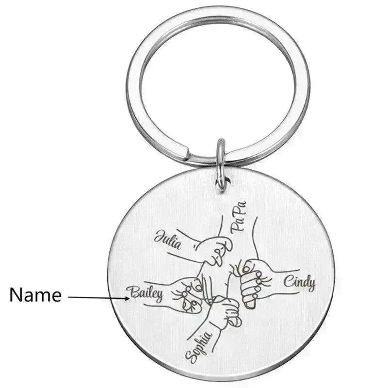 Personalized Father's Day DIY Name stainless steel Keychain - EX-STOCK CANADA