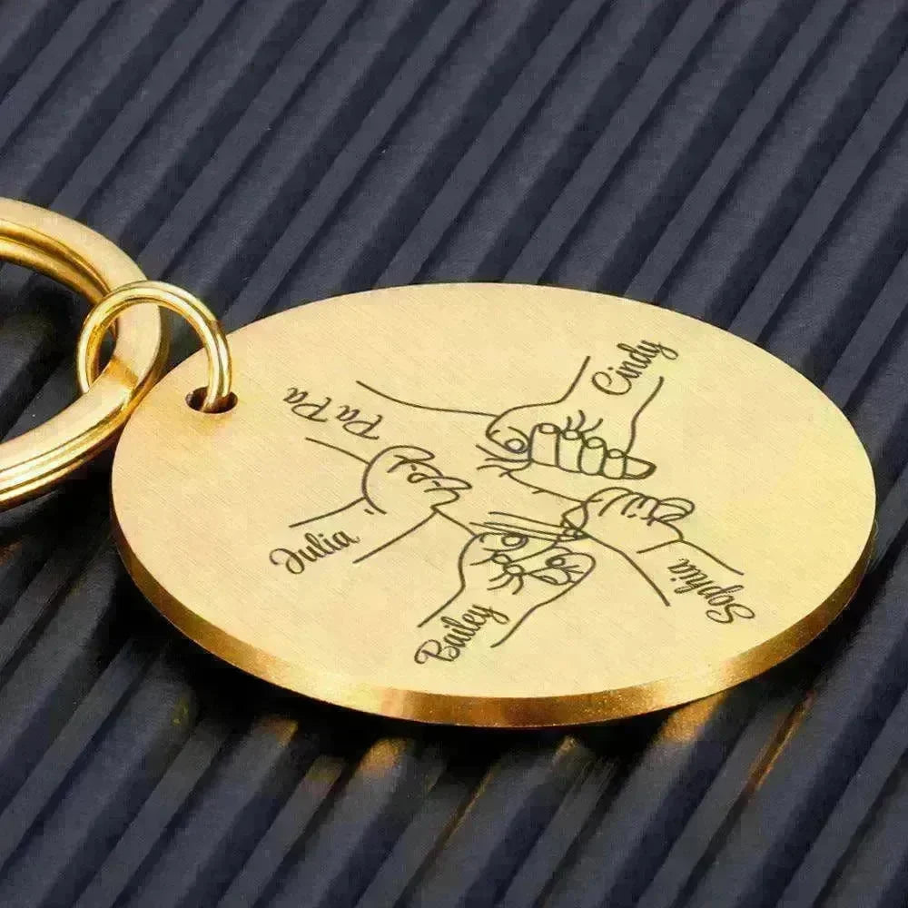 Personalized Father's Day DIY Name stainless steel Keychain - EX-STOCK CANADA