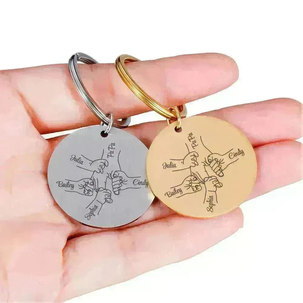 Personalized Father's Day DIY Name stainless steel Keychain - EX-STOCK CANADA