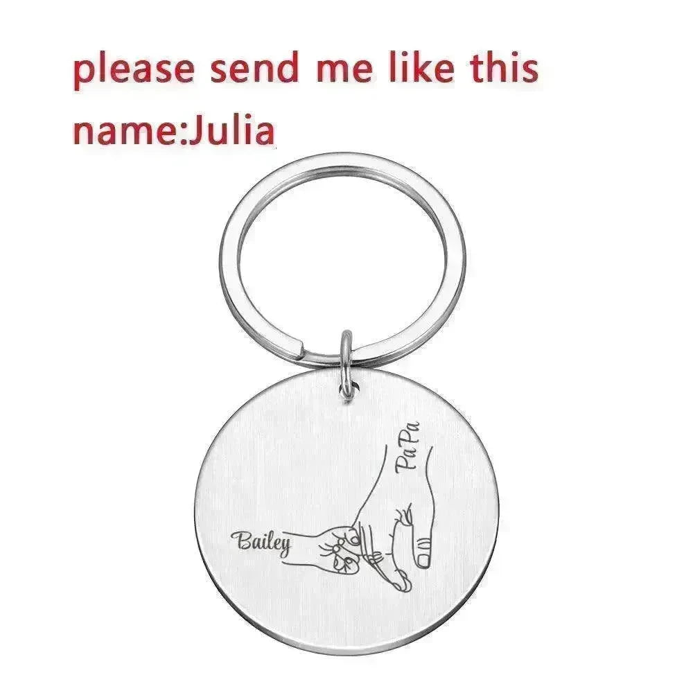 Personalized Father's Day DIY Name stainless steel Keychain - EX-STOCK CANADA