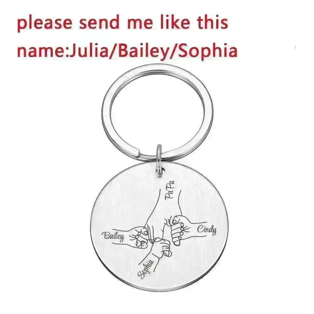 Personalized Father's Day DIY Name stainless steel Keychain - EX-STOCK CANADA