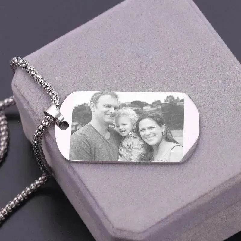 Personalized Nameplate Custom Name Photo Necklace Custom Jewelry Stainless Steel Necklace - EX-STOCK Canada