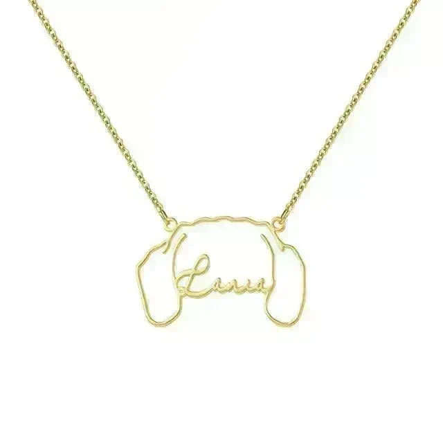 Personalized Stainless Steel DIY Cat And Dog Pet Name Necklace - EX-STOCK CANADA